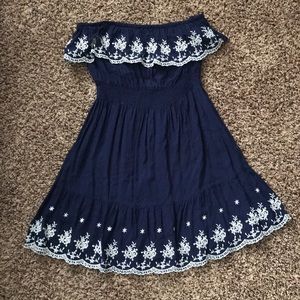 Mini strapless summer dress